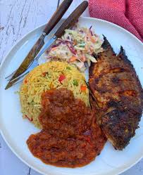 Chinese Fried Rice, salad, and Titus Fish 